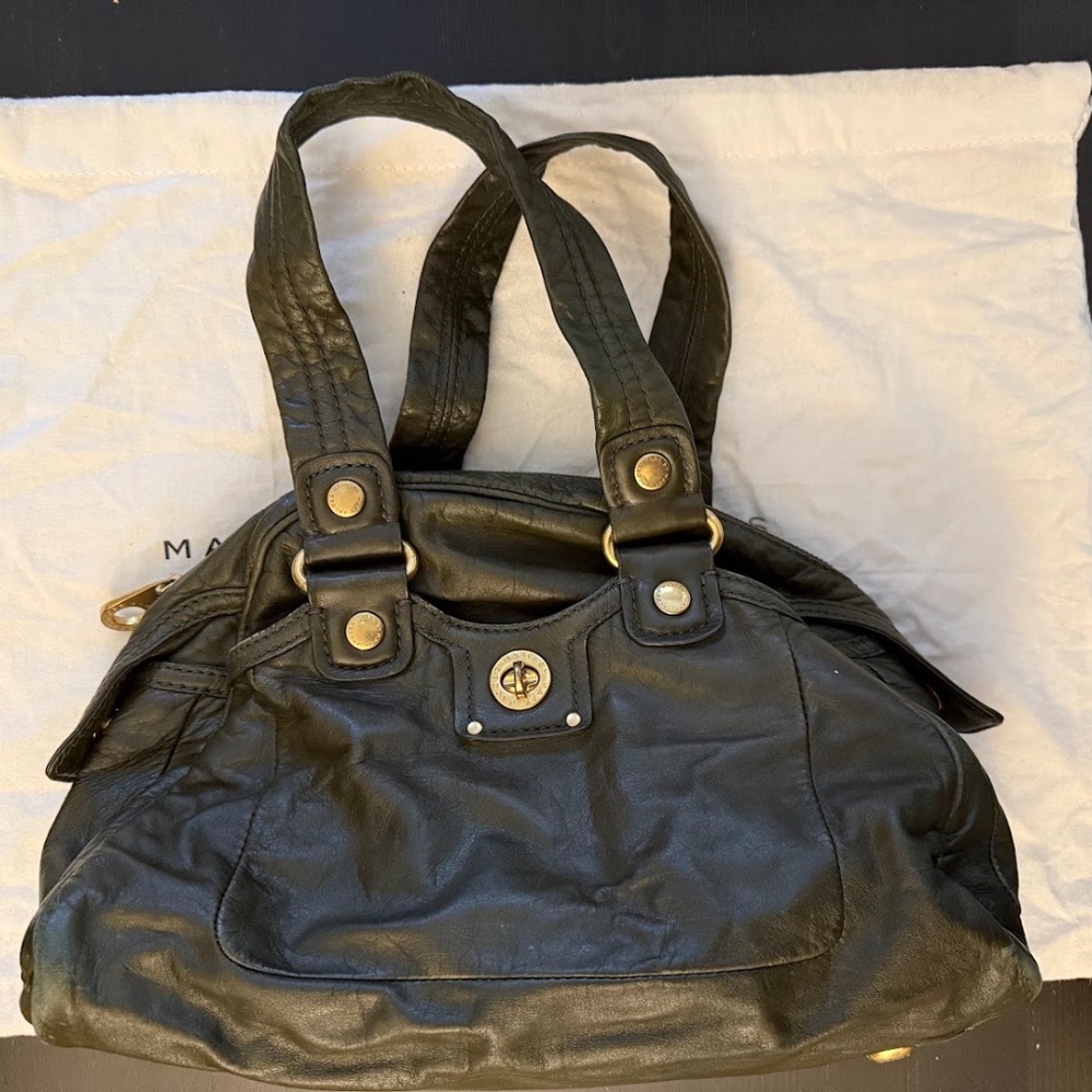 Marc by Marc Jacobs JJ Leather Bowling/Shoulder Bag Green w/ Dust Bag